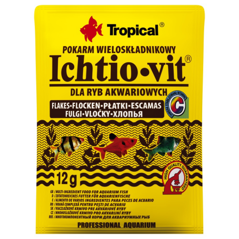 Сухой корм Tropical Ichtio-Vit для всех аквариумных рыб, 12 г (хлопья) - фото 1