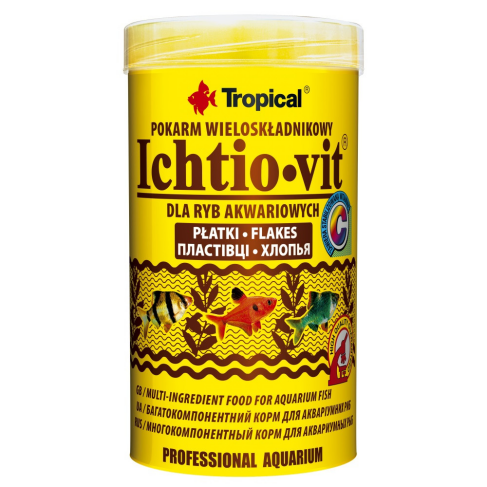 Сухой корм Tropical Ichtio-Vit для всех аквариумных рыб, 100 г (хлопья) - фото 1