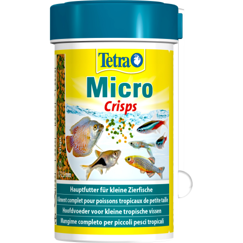 Корм Tetra Micro Crisps для мелких аквариумных рыбок, 100 мл (микрочипсы) - фото 1