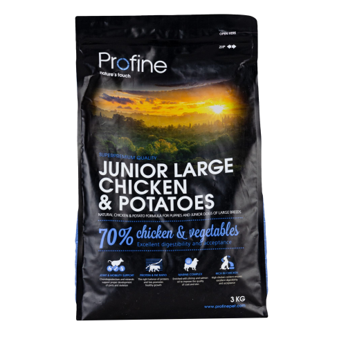 Сухой корм Profine Junior Large для щенков и юниоров больших пород, с курицей и картофелем, 3 кг - фото 3