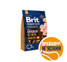 Сухой корм Brit Premium Dog Senior S+M для стареющих собак малых и средних пород, с курицей, 3 кг Сухой корм Brit Premium Dog Senior S+M для стареющих собак малых и средних пород, с курицей, 3 кг