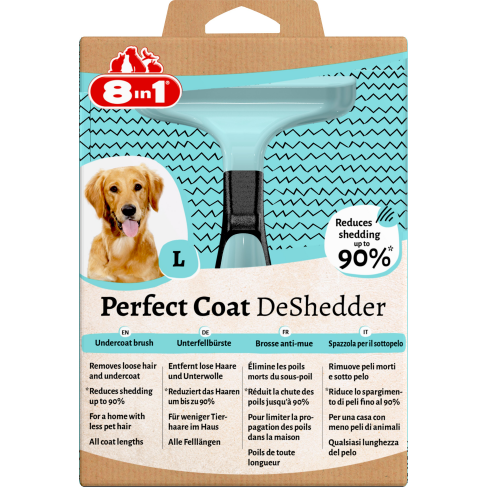 Дешеддер 8in1 Perfect Coat для вичісування собак, розмір L, 10 см - фото 1