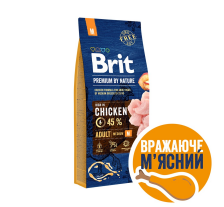 Сухой корм Brit Premium Dog Adult M для взрослых собак средних пород, с курицей, 15 кг Сухой корм Brit Premium Dog Adult M для взрослых собак средних пород, с курицей, 15 кг