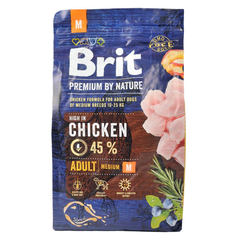Сухий корм Brit Premium Dog Adult M для дорослих собак середніх порід, з куркою, 3 кг - фото 5