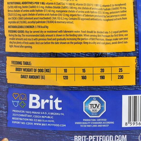 Сухий корм Brit Premium Dog Adult M для дорослих собак середніх порід, з куркою, 3 кг - фото 4