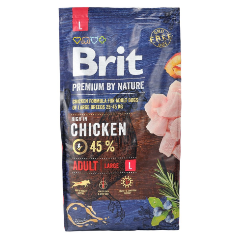 Сухой корм Brit Premium Dog Adult L для взрослых собак больших пород, с курицей, 8 кг - фото 4
