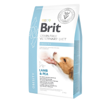 Сухой корм Brit GF VetDiet Dog Obesity для собак, коррекция веса, с ягненком, индейкой и горохом, 2 кг Сухой корм Brit GF VetDiet Dog Obesity для собак, коррекция веса, с ягненком, индейкой и горохом, 2 кг