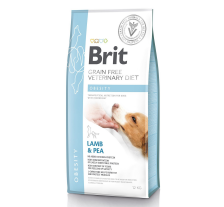 Сухой корм Brit GF VetDiet Dog Obesity для собак, коррекция веса, с ягненком, индейкой и горохом, 12 кг Сухой корм Brit GF VetDiet Dog Obesity для собак, коррекция веса, с ягненком, индейкой и горохом, 12 кг