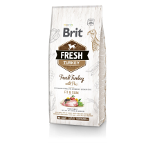 Сухой корм Brit Fresh для взрослых собак, с лишним весом, с индейкой и горохом, 12 кг Сухой корм Brit Fresh для взрослых собак, с лишним весом, с индейкой и горохом, 12 кг