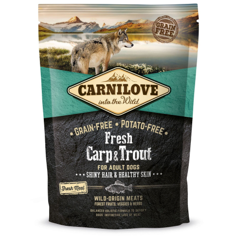 Сухой корм Carnilove Fresh Carp &amp; Trout для взрослых собак всех пород, рыба, 1,5 кг - фото 1