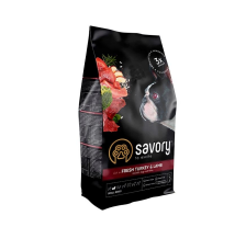 Сухой корм Savory Small для собак малых пород, со свежим ягненком и индейкой, 1 кг Сухой корм Savory Small для собак малых пород, со свежим ягненком и индейкой, 1 кг