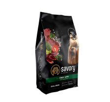 Сухой корм Savory для собак гурманов малых пород, со свежим ягненком, 8 кг Сухой корм Savory для собак гурманов малых пород, со свежим ягненком, 8 кг