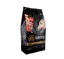 Сухой корм Savory для собак всех пород, со свежей уткой и кроликом, 1 кг Сухой корм Savory для собак всех пород, со свежей уткой и кроликом, 1 кг