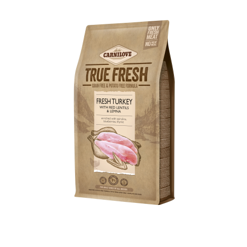Сухий корм Carnilove True Fresh для дорослих собак всіх порід, з індичкою, 4 кг - фото 1
