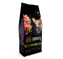 Сухой корм Savory All Breed для стерилизованных собак всех пород, со свежей индейкой, 1 кг Сухой корм Savory All Breed для стерилизованных собак всех пород, со свежей индейкой, 1 кг