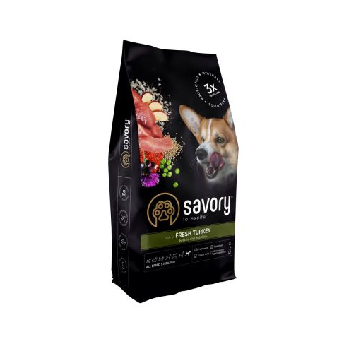 Сухой корм Savory All Breed для стерилизованных собак всех пород, со свежей индейкой, 12 кг - фото 1