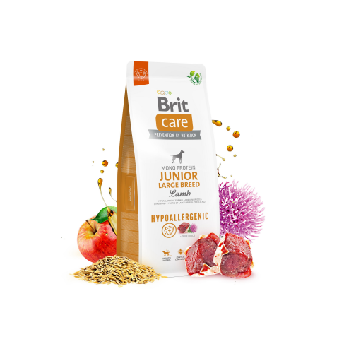 Сухой корм Brit Care Dog Hypoallergenic Junior Large Breed для молодых собак больших пород, гипоаллергенный с ягненком, 1 кг - фото 4