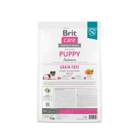 Сухой корм Brit Care Dog Grain-free Puppy для щенков, беззерновой с лососем, 3 кг - фото 3