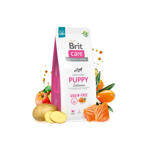 Сухой корм Brit Care Dog Grain-free Puppy для щенков, беззерновой с лососем, 3 кг - фото 5