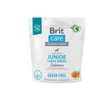 Сухой корм Brit Care Dog Grain-free Junior Large Breed для молодых собак больших пород, беззерновой с лососем, 1 кг Сухой корм Brit Care Dog Grain-free Junior Large Breed для молодых собак больших пород, беззерновой с лососем, 1 кг
