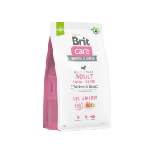Сухой корм Brit Care Dog Sustainable Adult Small Breed для собак малых пород, с курицей и насекомыми, 7 кг Сухой корм Brit Care Dog Sustainable Adult Small Breed для собак малых пород, с курицей и насекомыми, 7 кг