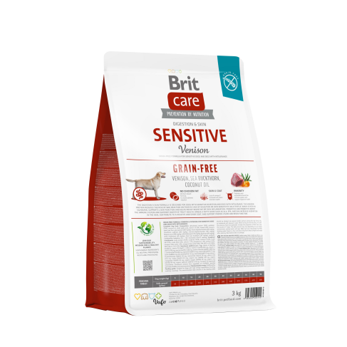 Сухой корм Brit Care Dog Grain-free Sensitive для собак с чувствительным пищеварением, беззерновой с олениной, 3 кг - фото 3