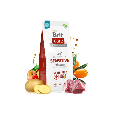 Сухой корм Brit Care Dog Grain-free Sensitive для собак с чувствительным пищеварением, беззерновой с олениной, 3 кг - фото 5