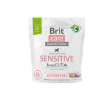Сухой корм Brit Care Dog Sustainable Sensitive для собак с чувствительным пищеварением, с рыбой и насекомыми, 1 кг Сухой корм Brit Care Dog Sustainable Sensitive для собак с чувствительным пищеварением, с рыбой и насекомыми, 1 кг