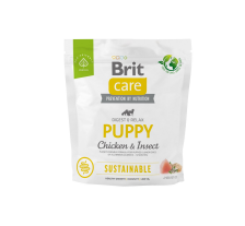 Сухой корм Brit Care Dog Sustainable Puppy для щенков, с курицей и насекомыми, 1 кг Сухой корм Brit Care Dog Sustainable Puppy для щенков, с курицей и насекомыми, 1 кг