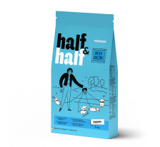 Сухой корм Half&Half для щенков всех пород, с говядиной, 12 кг