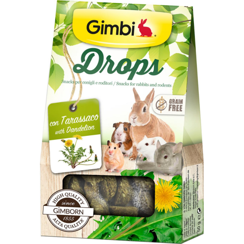 Лакомство GimBi для грызунов, дропсы с одуванчиком, 50 г - фото 1