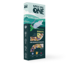 Пончики Special One «Цикорий, арахис, барбарис» для декоративных грызунов, 60 г Пончики Special One «Цикорий, арахис, барбарис» для декоративных грызунов, 60 г