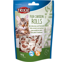 Лакомство Trixie Premio Fish Chicken Rolls для кошек роллы с курицей и рыбой 50 г Лакомство Trixie Premio Fish Chicken Rolls для кошек роллы с курицей и рыбой 50 г