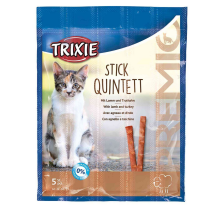 Лакомство Trixie Premio Stick Quintett для кошек палочки с ягненком и индейкой 5 г 5 шт Лакомство Trixie Premio Stick Quintett для кошек палочки с ягненком и индейкой 5 г 5 шт