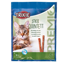 Лакомство Trixie Premio Stick Quintett для кошек палочки с домашней птицей и печенью 5 г 5 шт Лакомство Trixie Premio Stick Quintett для кошек палочки с домашней птицей и печенью 5 г 5 шт