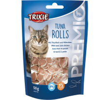 Лакомство Trixie Premio Tuna Rolls для кошек кусочки с тунцем и курицей 50 г Лакомство Trixie Premio Tuna Rolls для кошек кусочки с тунцем и курицей 50 г