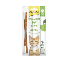Лакомство GimCat Superfood Duo-Sticks для кошек, говядина и яблоки, 3 шт Лакомство GimCat Superfood Duo-Sticks для кошек, говядина и яблоки, 3 шт