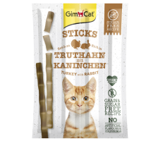М’ясні палички GimCat для кішок, індичка та кролик, 4 шт
