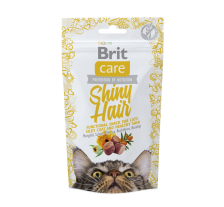 Функциональные лакомства Brit Care Shiny Hair с лососем для котов, 50г
