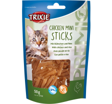 Лакомство Trixie Premio Chicken Mini Sticks для кошек минипалочки с курицей и рисом 50 г Лакомство Trixie Premio Chicken Mini Sticks для кошек минипалочки с курицей и рисом 50 г