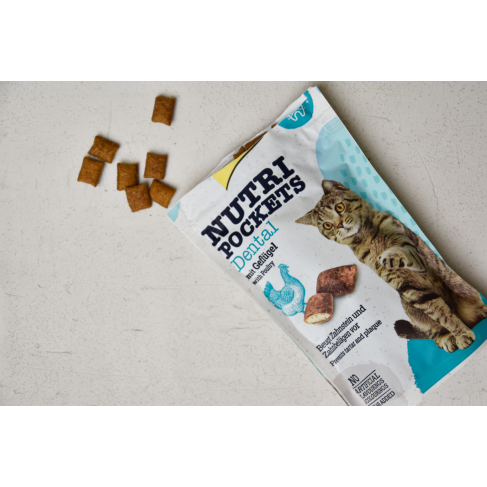 Вітамінні ласощі GimCat Nutri Pockets Dental для котів, для зубів, 60 г - фото 4