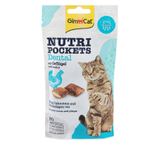 Витаменное лакомство GimCat Nutri Pockets Dental для кошек, для зубов, 60 г Витаменное лакомство GimCat Nutri Pockets Dental для кошек, для зубов, 60 г