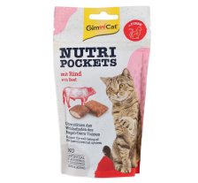 Вітамінні ласощі GimCat Nutri Pockets для котів, яловичина, 60 г