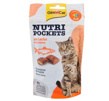 Витаминные лакомства GimCat Nutri Pockets для кошек, лосось, 60 г