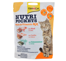 Витаменное лакомство GimCat Nutri Pockets для кошек, мультивитамин микс, 150 г Витаменное лакомство GimCat Nutri Pockets для кошек, мультивитамин микс, 150 г