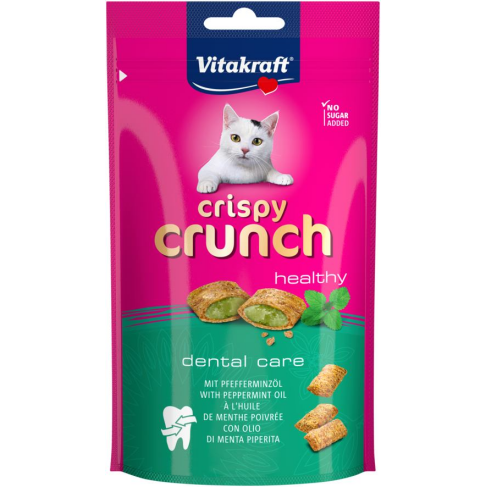 Хрустящие подушечки Vitakraft Crispy Crunch для кошек, мята, 60 г - фото 1