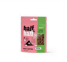 Лакомства для котят Half&Half в форме мясных кусочков с индейкой, 50 г
