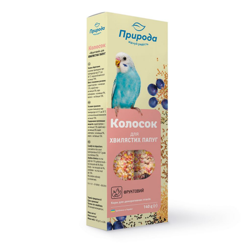 Колосок Природа &quot;Фруктовый&quot; для волнистых попугаев 140 г - фото 1