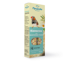 Колосок Природа "Луговые травы" для экзотических птиц 140 г