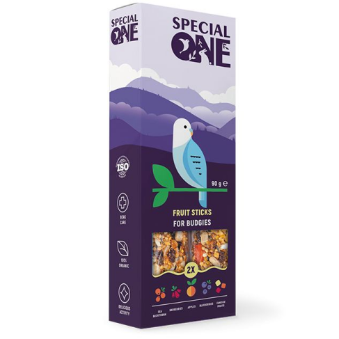 Палички Speciаl One &laquo;Фруктові&raquo; для хвилястих папуг, 90 г - фото 1